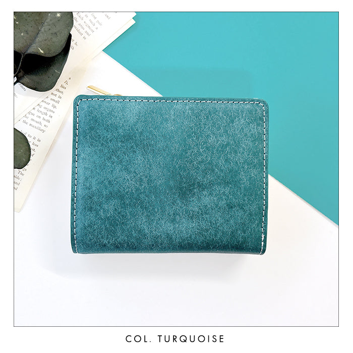 【財布の百貨店公式】 本革 レザリア L字ジッパー 二つ折り財布 メンズ カード収納 小銭入れ コインケース付き サイフ ウォレット 薄型 コンパクト 【WM-D4-02】 【安心の返品保証付き】