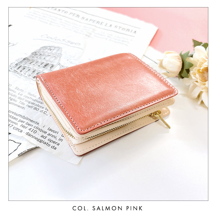 【財布の百貨店公式】 本革 レザリア L字ジッパー 二つ折り財布 メンズ カード収納 小銭入れ コインケース付き サイフ ウォレット 薄型 コンパクト 【WM-D4-02】 【安心の返品保証付き】