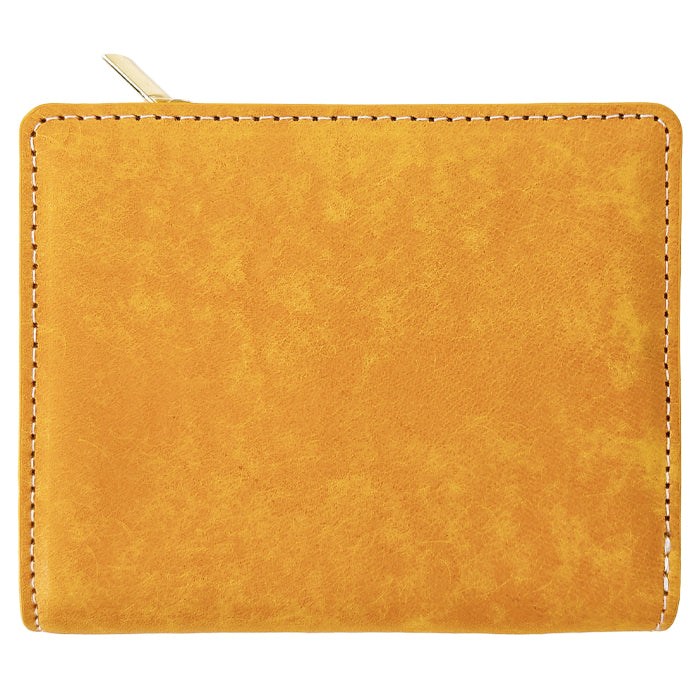 【財布の百貨店公式】 本革 レザリア L字ジッパー 二つ折り財布 メンズ カード収納 小銭入れ コインケース付き サイフ ウォレット 薄型 コンパクト 【WM-D4-02】 【安心の返品保証付き】