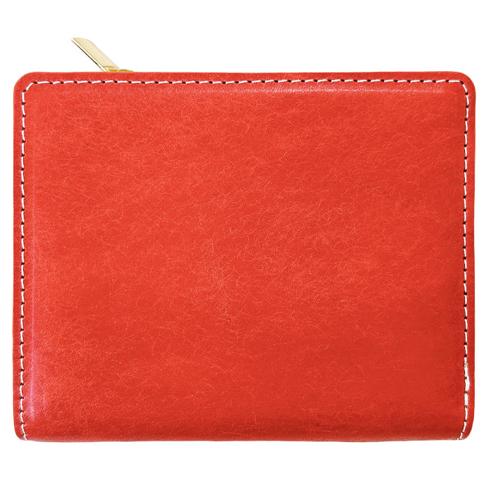 【財布の百貨店公式】 本革 レザリア L字ジッパー 二つ折り財布 メンズ カード収納 小銭入れ コインケース付き サイフ ウォレット 薄型 コンパクト 【WM-D4-02】 【安心の返品保証付き】