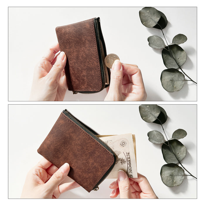 【財布の百貨店公式】 本革 レザリア L字ジッパー財布 レディース メンズ カード収納 小銭入れ サイフ ウォレット 革 レザー 牛革 【WM-L1-02】 【安心の返品保証付き】