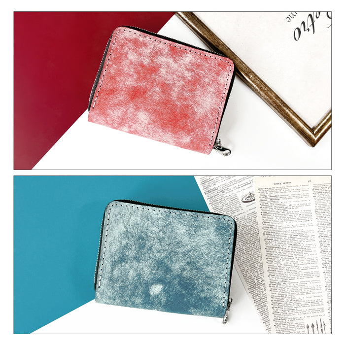 財布の百貨店公式】 蛇腹 ダブルファスナー 財布 イタリア産 本革