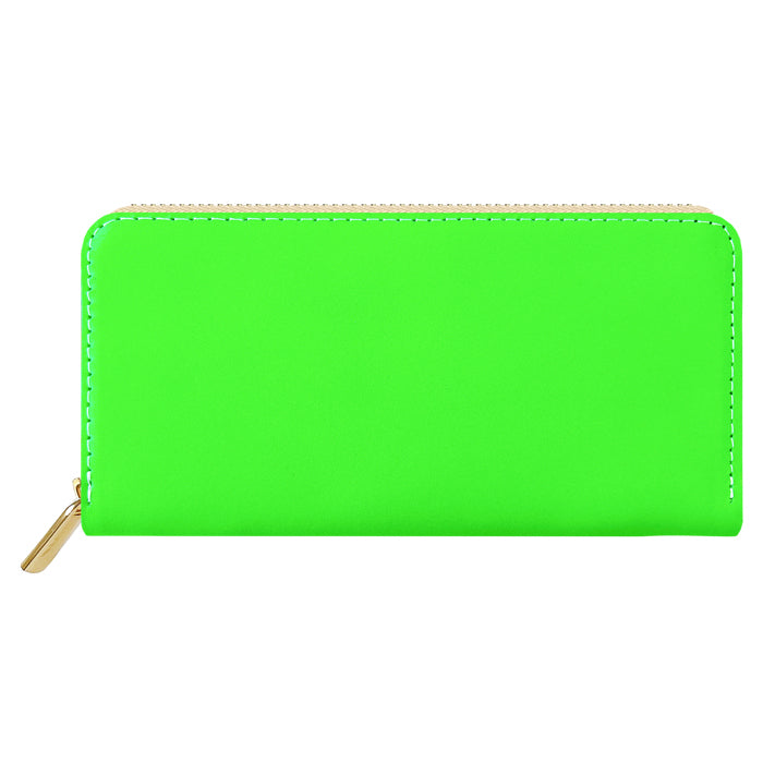 【財布の百貨店公式】 ネオンカラー 長財布 本革 財布 ラウンド型ファスナー レディース メンズ 大容量 カード収納 蛍光カラー【安心の返品保証付き】