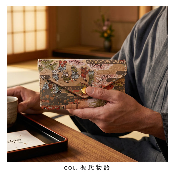 【財布の百貨店公式】西陣織 お札入れ 財布 サイフ 札入れ 小銭入れなし 薄型 さいふ 和柄 和風 和 長財布 シンプルお札入れ 伝統的 日本製 【安心の返品保証付き】