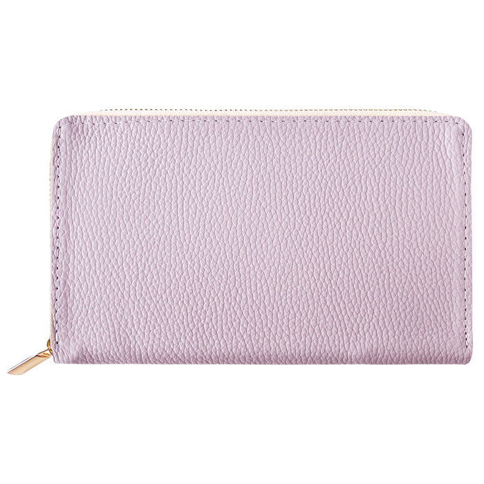 【財布の百貨店公式】 通帳も入る長財布 ニュアンスカラー マルチケース 本革 パスポート 母子手帳 ケース 大容量 多機能 ラウンドファスナー レディース 【安心の返品保証付き】