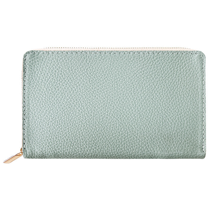 【財布の百貨店公式】 通帳も入る長財布 ニュアンスカラー マルチケース 本革 パスポート 母子手帳 ケース 大容量 多機能 ラウンドファスナー レディース 【安心の返品保証付き】