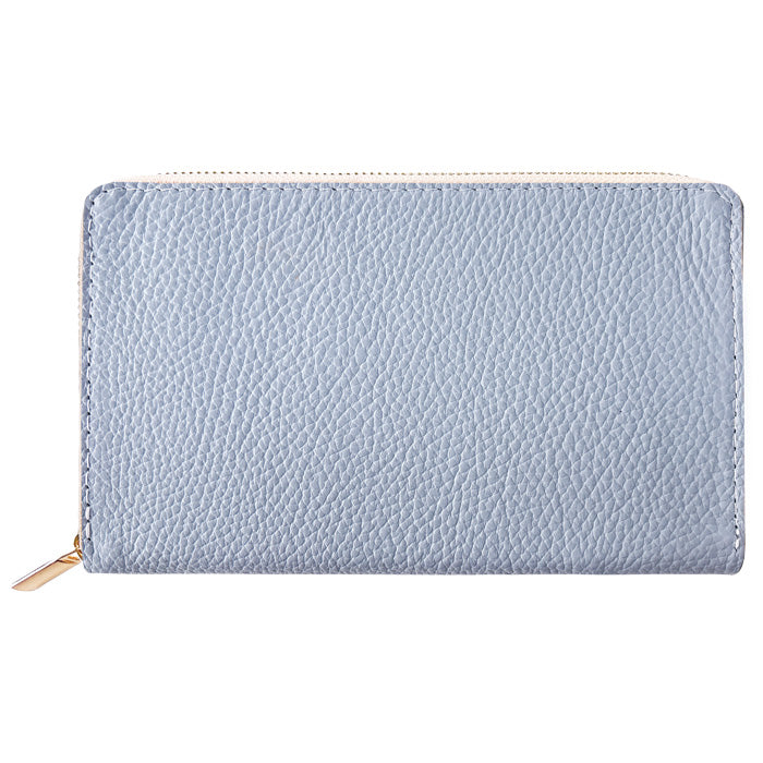 【財布の百貨店公式】 通帳も入る長財布 ニュアンスカラー マルチケース 本革 パスポート 母子手帳 ケース 大容量 多機能 ラウンドファスナー レディース 【安心の返品保証付き】