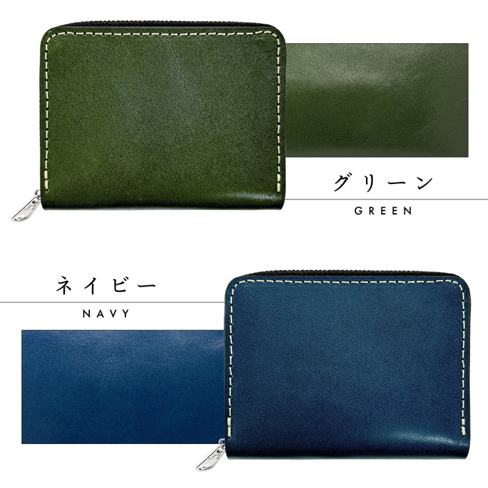 【財布の百貨店公式】 栃木レザー 本革 蛇腹 シンプル 財布 ラウンド型ファスナー 牛革 メンズ レディース こだわり親父の本革 ｜ 美しく経年変化する栃木レザーのコンパクト財布 【安心の返品保証付き】