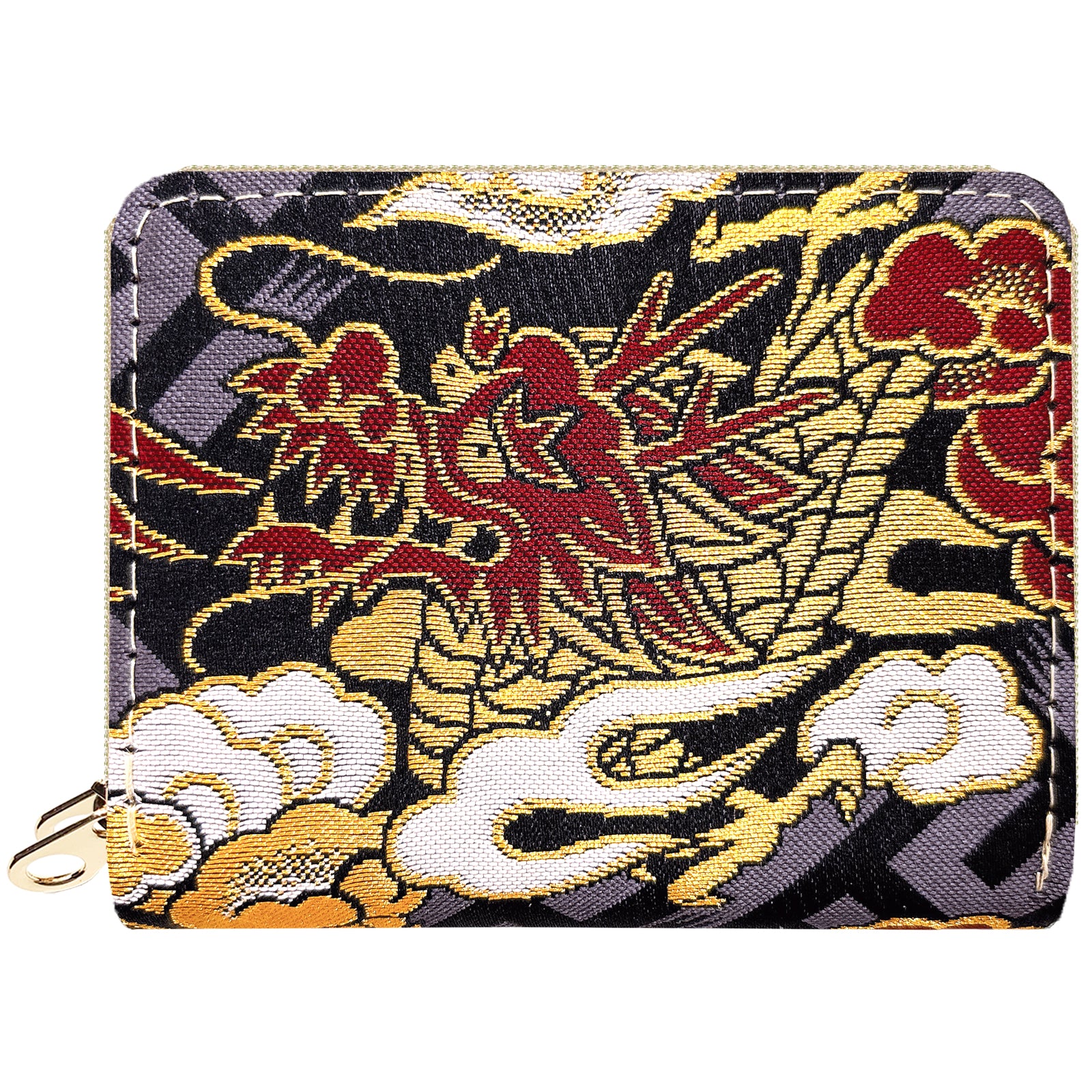 【財布の百貨店公式】 西陣織 月影 蛇腹 ダブルファスナー 財布 レディース メンズ カード収納 ミニ財布 小さい財布 ラウンド型財布 和 和柄 和風 【安心の返品保証付き】