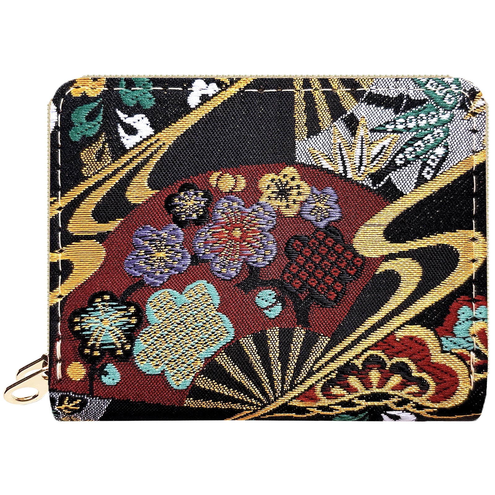 【財布の百貨店公式】 西陣織 月影 蛇腹 ダブルファスナー 財布 レディース メンズ カード収納 ミニ財布 小さい財布 ラウンド型財布 和 和柄 和風 【安心の返品保証付き】