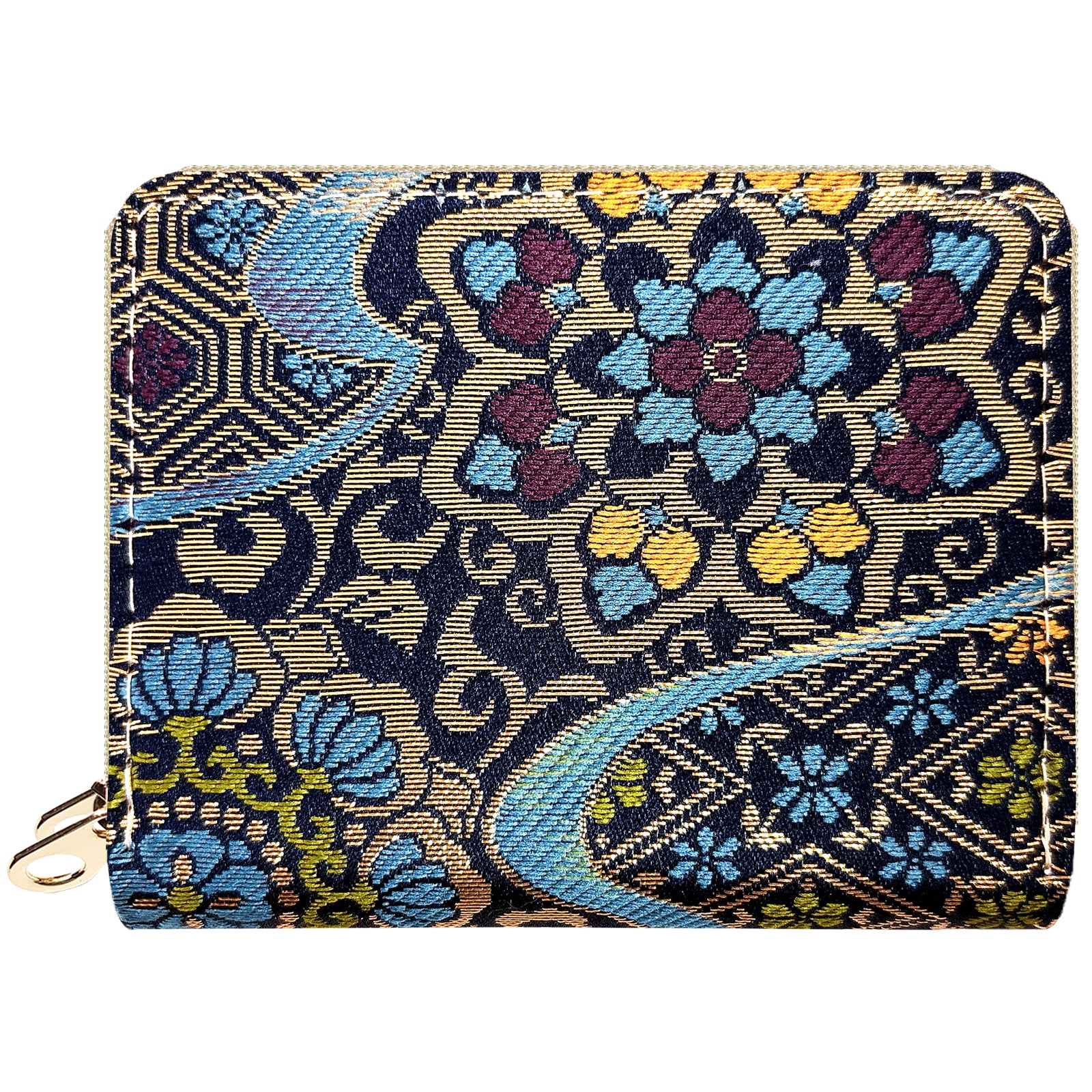 【財布の百貨店公式】 西陣織 月影 蛇腹 ダブルファスナー 財布 レディース メンズ カード収納 ミニ財布 小さい財布 ラウンド型財布 和 和柄 和風 【安心の返品保証付き】