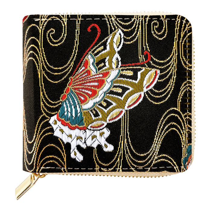 【財布の百貨店公式】西陣織 月影 ラウンド型 二つ折り財布 レディース メンズ 財布 ラウンドファスナー 小銭入れ コンパクト 和柄 日本製 【安心の返品保証付き】