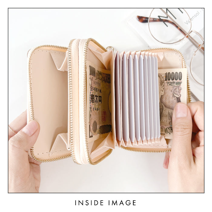 【財布の百貨店公式】 ベルギー製 本革 艶やかなルガトショルダー 蛇腹 ダブルファスナー 財布 メンズ レディース カード収納 小さい財布 ベルギーレザー 【安心の返品保証付き】